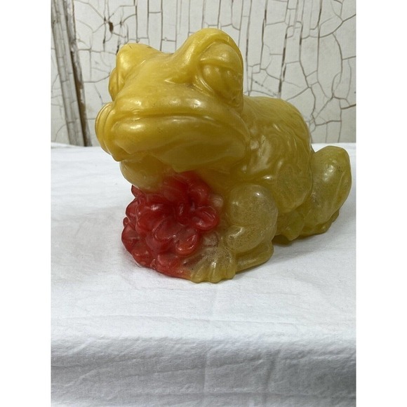 Vintage Red & Yellow Frog Candle by "Out of the Ordinary" Chicago UNIQUE Large - Picture 3 of 8